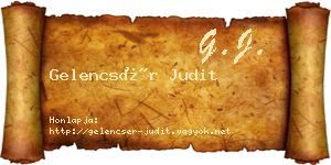 Gelencsér Judit névjegykártya